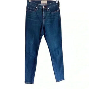 Everlane Skinny Ankle Dark Wash Cotton Blend Jeans